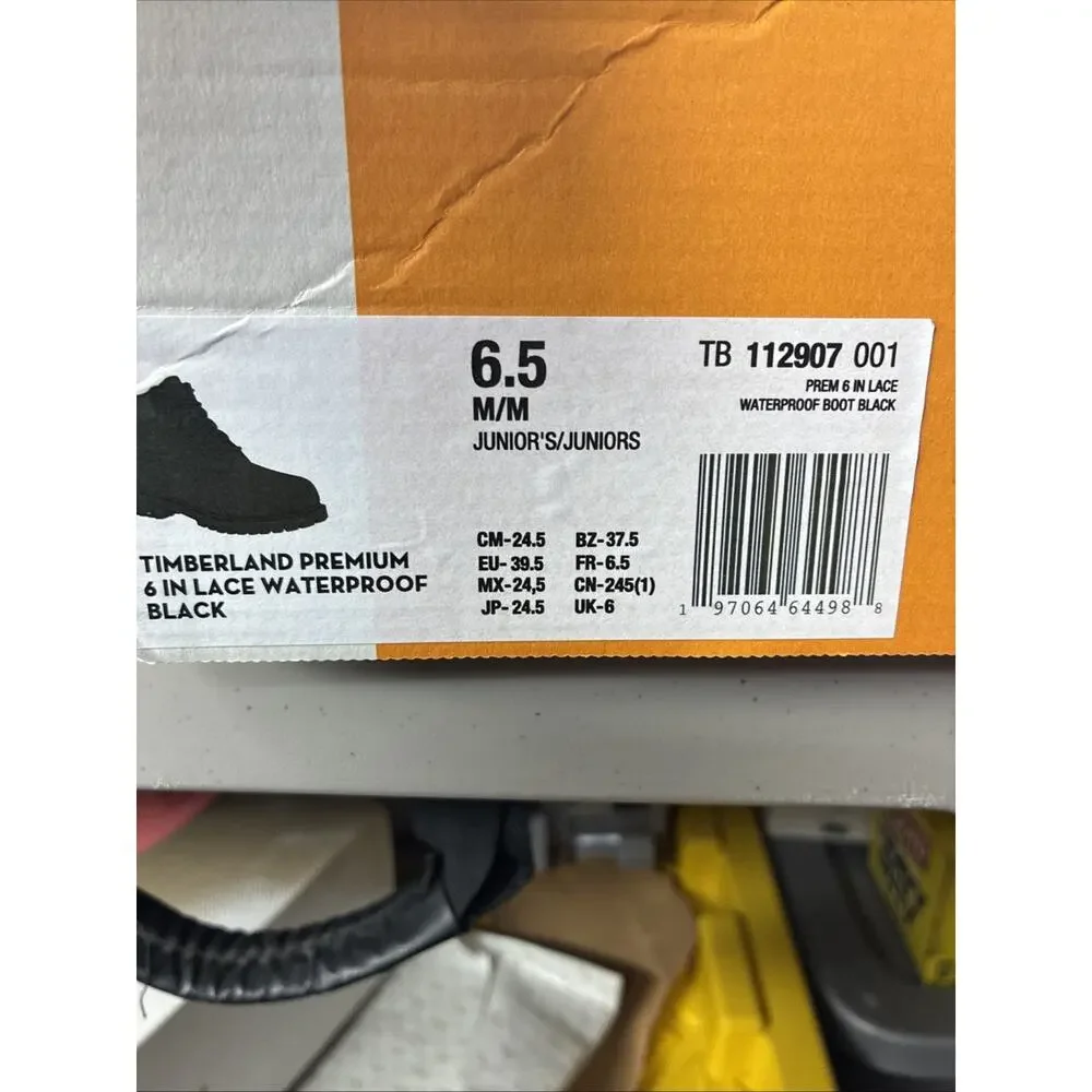 [TB112907001 GRADE SCHOOL TIMBERLAND PREMIUM 6-INCH WATERPROOF BOOT Size 6.5